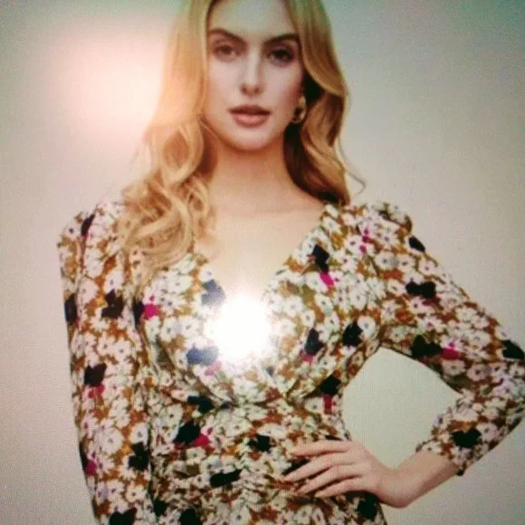 NWT 💐 ASTR 3/4 Sleeve Cinch Waist Dress (L) - Picture 4 of 9